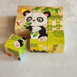 پازل مکعبی چوبی 9 قطعه